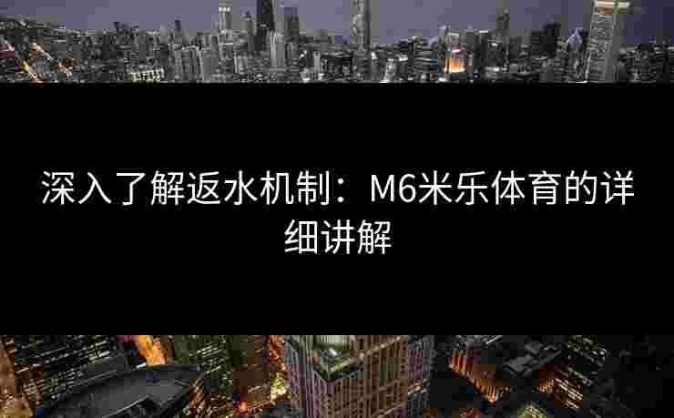 深入了解返水机制：M6米乐体育的详细讲解