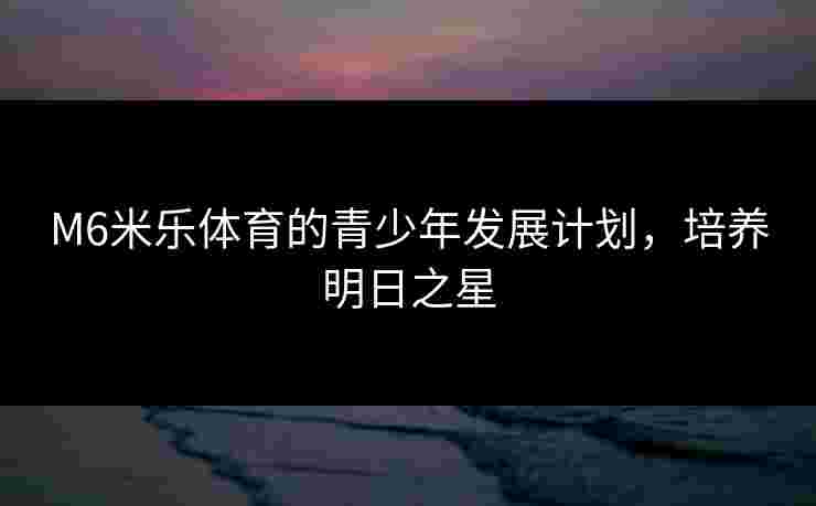 M6米乐体育的青少年发展计划，培养明日之星