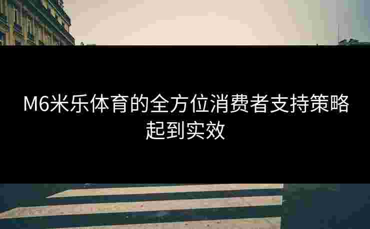 M6米乐体育的全方位消费者支持策略起到实效
